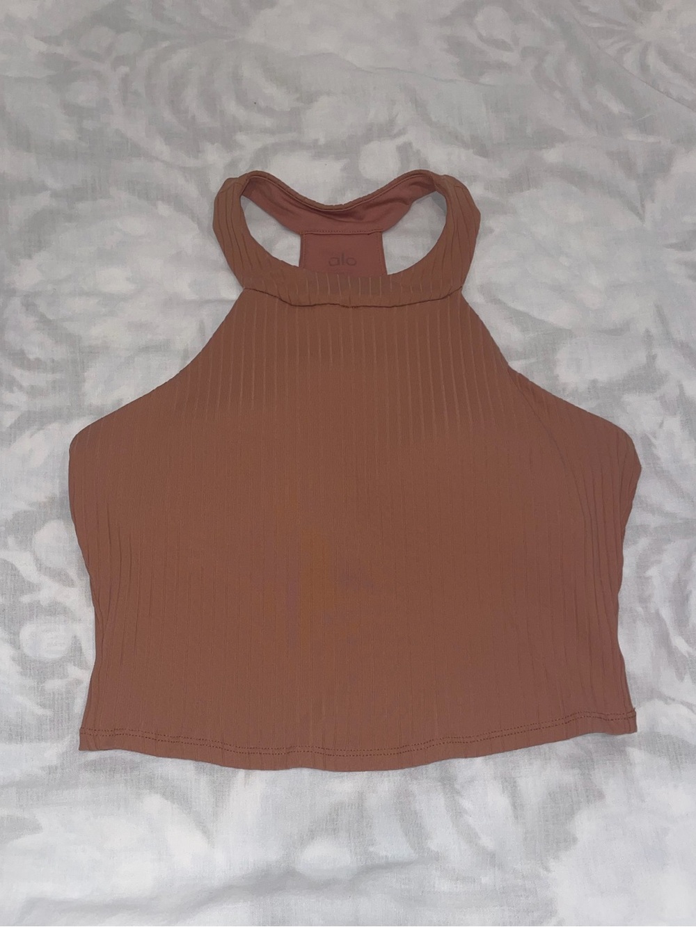 Alo Yoga Unite Ribbed High Neck Bra Tank